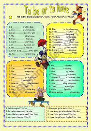 To Be And To Have Esl Worksheet By Marivimurillo Verb Worksheets English Worksheets For Kids English Grammar