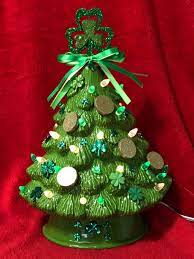 Unique Saint Patricks Day Light Pack Ceramic Bisque Tree Etsy In 2021 Christmas Tree Shop Ceramic Christmas Trees St Patricks Day
