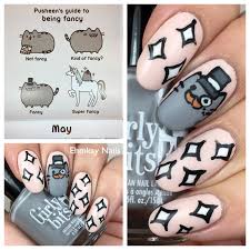 I'm an insomniac score 35. Ehmkay Nails Pusheen 2018 Calendar Series Fancy Pusheen Nail Art