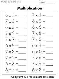 Free 1 Digit Multiplication Worksheets Free4classrooms In 2020 Free Multiplication Worksheets Multiplication Free Printable Multiplication Worksheets