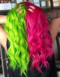 Pin By Lindsay On I M As Free As My Hair Split Dyed Hair Hair Inspo Color Two Color Hair