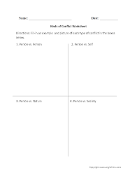 Kinds Of Conflict Worksheet Types Of Conflict Type Of Writing Inequality Word Problems