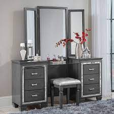 This mess can take away from. Allura Vanity Dresser W Mirror Gray By Homelegance Furniturepick