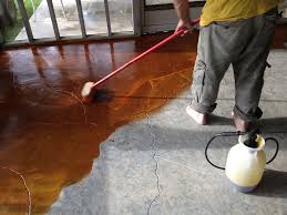 Stained Concrete Screen Porch Stained Concrete Concrete Stained Floors Porch Flooring