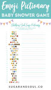 Children S Book Emoji Pictionary Baby Shower Game Printable Free Baby Shower Games Free Printable Baby Shower Games Virtual Baby Shower Games