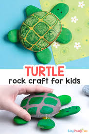 When children color, they strengthen the small muscles in their hands that help them learn to write. Rock Turtle Craft Easy Peasy And Fun