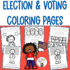 Free coloring pages of kids heroes. Election And Voting Coloring Pages By Less Work More Play Tpt