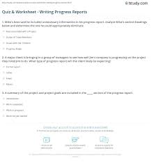 Click the progress report on iep goals option. Quiz Worksheet Writing Progress Reports Study Com