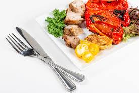 In greece, zucchini is usually fried or stewed with other fruits (often green chili peppers and eggplants). Grilled Meat Pepper And Zucchini With Fresh Slices Of Tomatoes And Lettuce Creative Commons Bilder