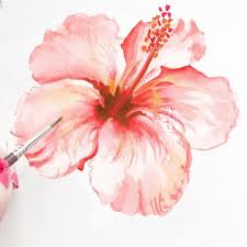 Hand Painted Hibiscus Flower By Michelle Mospens Artist Hibiscus Artwork Painting Watercolor Flowers Paintings Floral Watercolor Hibiscus Flower Drawing