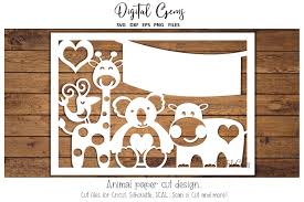 Animal Paper Cut Design Graphic By Digital Gems Creative Fabrica