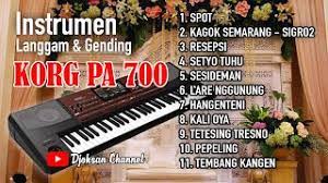Instrumen Langgam Gending Campursari Electone Korg Pa 700 Youtube