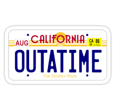 Outatime Sticker By Earlofportland Back To The Future Back To The Future Party License Plate