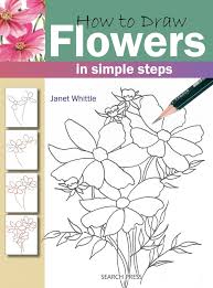 Do it in a confident and smooth way, even if the pen marks are not exactly on top of the pencil. How To Draw Flowers In Simple Steps Whittle Janet 0693508004665 Amazon Com Books