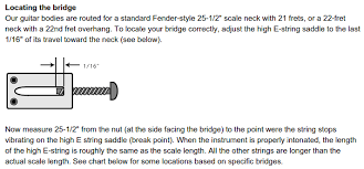 Positioning A Bridge Saddle Travel Telecaster Guitar Forum