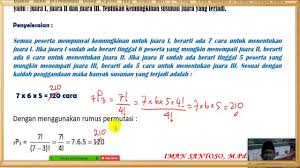 Banyak cara komposisi pemakaian baju batik, celana panjang, dan sepatu yang dipakai ibu adalah. Faktorial Permutasi Dan Kombinasi Part2 Kaidah Pencacahan Sesi2 Youtube