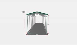 12x40 Vertical Steel Rv Carport Amb
