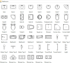 bathroom symbols floor plan symbols