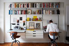 Office bookshelves built in bookcase bookcases furniture grade plywood contemporary doors diy home improvement built ins room inspiration shelving. Best 60 Modern Office Shelves Design Photos And Ideas Dwell
