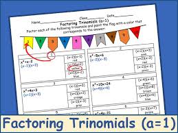 Factoring Trinomials A 1 Coloring Activity Teaching Resources Key multiplying polynomials coloring activity aliens answer sheet , elementary. factoring trinomials a 1 coloring activity