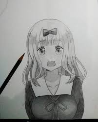 One Pencil Art Chalenge Chika Fujiwara Chikafujiwara Fujiwarachika Kaguyasamaloveiswar Anime Sketch Cute Anime Character Anime