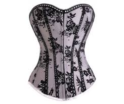 Black And White Floral Corset White Black Oriental Floral Corset Purple Corset Corset Fashion Purple Gothic