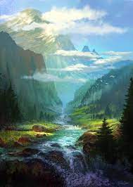 Tranquil By Https Www Deviantart Com Ferdinandladera On Deviantart Digital Painting Fantasy Landscape Landscape Sketches