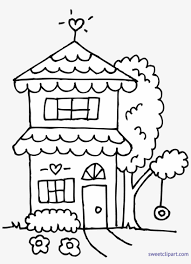 Free printable worksheets for your students. Backyard Clipart Black And White Cute House Coloring Page Transparent Png 4844x6458 Free Download On Nicepng