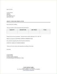 Purchase Order Letter Template Sample Form Work Format Doc Of Order Letter Business Letter Template Lettering
