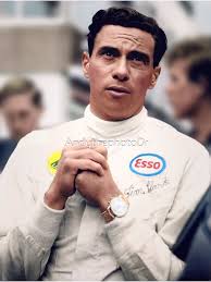 Scottish Racing Legend Jim Clark in colour Poster