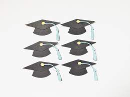 Graduation Mortar Board Hat Papercraft Embellishments Teachers Etsy Paper Crafts Scrapbook Paper Crafts Teacher Card
