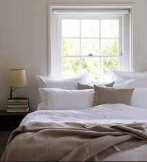Small Bedroom Bed In Front Of Window Soft Subtle Colours Simple Bedroom Small Bedroom Bedroom Inspirations