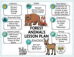 Forest Animals Preschool Lesson Plan Forest Animals Preschool Animal Lessons Forest Animals Theme