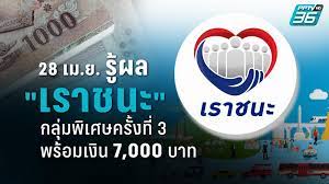 ราชนะรอบ 3 ลงทะเบียนวันไหน คำถามยอดฮิต หลังครม. à¸£ à¸œà¸¥ à¹€à¸£à¸²à¸Šà¸™à¸° à¸à¸¥ à¸¡à¸ž à¹€à¸¨à¸©à¸„à¸£ à¸‡à¸— 3 à¸§ à¸™à¸— 28 à¹€à¸¡ à¸¢ à¸žà¸£ à¸­à¸¡à¹€à¸‡ à¸™ 7 000 à¸šà¸²à¸— Pptvhd36