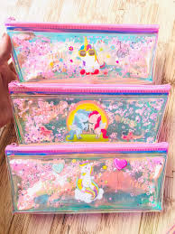 Tempat Pensil Lucu Kotak Pensil Unicorn Import Glitter Air Unicorn Kotak Pensil Hologram Pencil Case Korea Hjy Lazada Indonesia