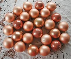 Vintage Peach Color Glass Christmas Ornaments Colorful Christmas Tree Pink Christmas Tree Orange Christmas