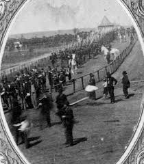View Of Union Soldiers Marching Down A Horse Racing Track During The Civil War In Beaufort South Carolina Civil War History America Civil War Civil War Photos