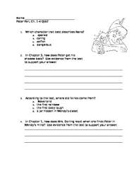 Peter Pan Chapters 1 4 Quiz Peter Pan Chapter This Or That Questions