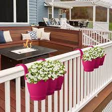 Almi Hook Plastic Wall Planter Balcony Planters Wall Planter Railing Planters