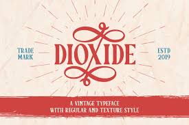 Calligraphy handwriting logo modern urban vintage view all styled fonts. Dioxide Font In Fonts On Yellow Images Creative Store