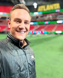 Don Shipman reporting from the sidelines at Mercedes-Benz Stadium. Haha not  really…. you do not want this reporter covering a game.