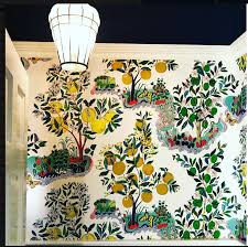 Schumacher Birds And Butterflies Wallpaper Canada Schumacher Josef Frank Citrus Garden Navy Ceiling Josef Frank Wallpaper Schumacher Wallpaper Garden Pillows