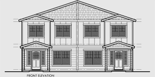 Narrow lot house plans are becoming increasingly popular in urban areas as land becomes scarcer. Narrow Lot Duplex House Plans With Rear Garage D 608 Bruinier Associates