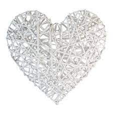White Hanging Wicker Heart Dunelm Wicker Hearts Heart Wall Decor Wicker