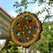 Gartendekoration Glasstein Holz Sonnenfanger 15 Cm Ein Designerstuck Von Tannwicht Bei Dawanda Bastelideen Kreativ Gartendekoration