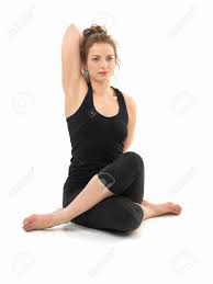 To stay safe, your best bet is to work with a trained instructor who can. Weisse Schone Frau Im Sitzen Fortgeschrittene Yoga Pose Auf Weissem Hintergrund Lizenzfreie Fotos Bilder Und Stock Fotografie Image 16038654