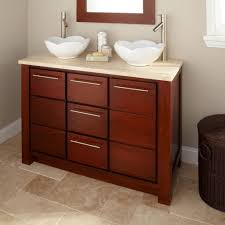 The standard bathroom vanity height is 32 and 36 inches. Combination Details On Narrow Bathroom Vanities Becoming Wild Man