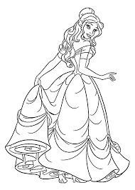 These free printable princess coloring pages are so cute! Beauty Princess Coloring Pages For Kids Printable Free Disney Princess Coloring Pages Belle Coloring Pages Disney Princess Colors