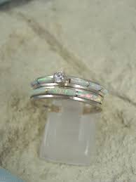 Native American Opal Wedding Ring Set Etsy Opal Wedding Ring Set Opal Wedding Rings Wedding Rings Engagement