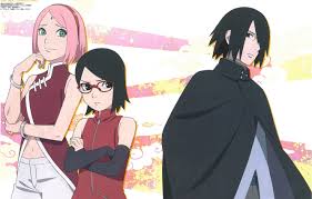 We have a massive amount of if you're looking for the best naruto and sakura wallpaper then wallpapertag is the place to be. Wallpaper Uchiha Sasuke Haruno Sakura Naruto Uchiha Sarada Boruto Official Art Studio Pierrot Images For Desktop Section Syonen Download